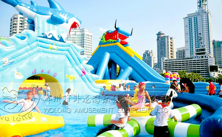 水上圓盤支架水池充氣水池夏季戲水趣味水上漂浮物