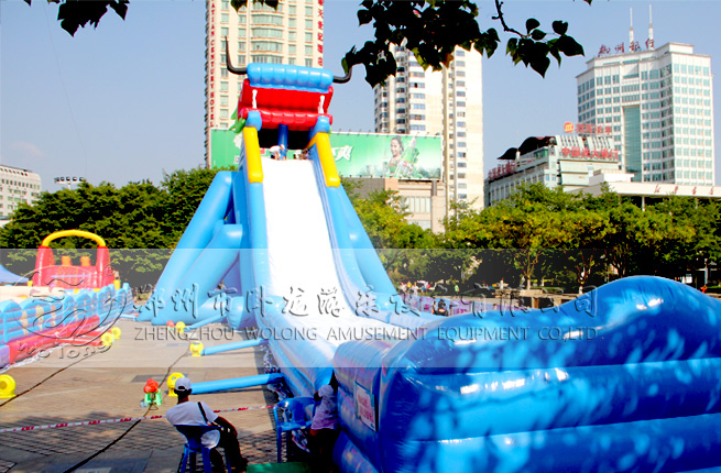 充氣水滑梯2016年夏季水樂園新款趣味充氣水滑梯