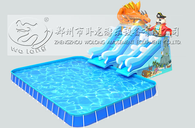 充氣水滑梯_充氣水上樂園,海盜主題水樂園_支架游泳池_充氣游泳池_支架水池_動(dòng)漫水世界_鄭州市臥龍游樂設(shè)備有限公司