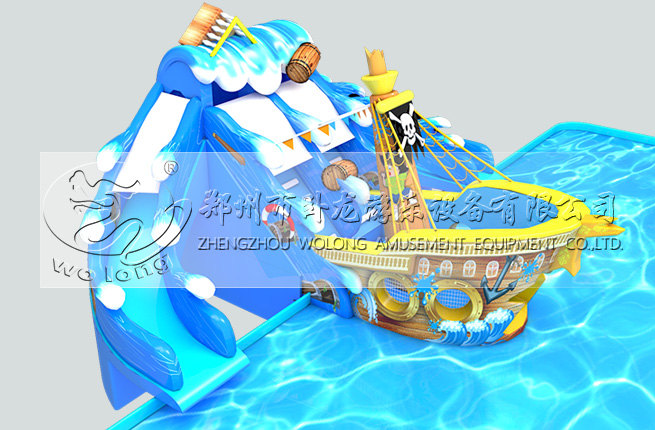 大浪襲船_充氣水上樂園,海盜主題水樂園_支架游泳池_充氣游泳池_支架水池_動漫水世界_鄭州市臥龍游樂設備有限公司